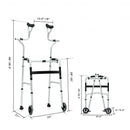 Folding Rehabilitation Auxiliary Standard Walker Aluminum Alloy with Support