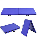 6’ x 24" x 1.5'' Thick Two Folding Panel Gymnastics Mat-Blue