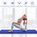6’ x 24" x 1.5'' Thick Two Folding Panel Gymnastics Mat-Blue