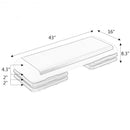 43" Height Adjustable Fitness Aerobic Step with Risers-Green