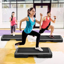 43" Height Adjustable Fitness Aerobic Step with Risers-Gray