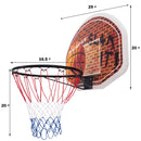 Wall Mounted Fan Backboard with Basketball Hoop and Rim