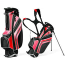 Golf Stand Cart Bag with 6-Way Divider Carry Pockets-Red
