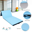 4' x 10' x 2" Thick Folding Panel Aerobics Exercise Gymnastics Mat-Light Blue