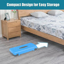 26" Height Adjustable Aerobic Exercise Step Deck with Risers and Non-Slip Surface-Blue