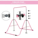 Expandable Gymnastics Training Bar Adjustable Junior Horizontal Kip Bar-Pink