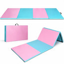 8' x 4' x 2" Folding Gymnastics Tumbling Mat-Blue&Pink