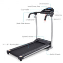 Compact Electric Folding Running and Fitness Treadmill with LED Display-Black