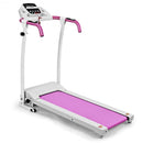 Compact Electric Folding Running and Fitness Treadmill with LED Display-Pink