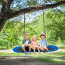 60" Saucer Surf Outdoor Adjustable Swing Set-Blue+Black