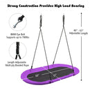 60" Saucer Surf Outdoor Adjustable Swing Set-Purple