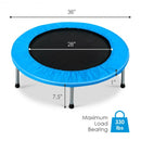 38" Rebounder Trampoline with Padding and Springs for Adults and Kids-Blue