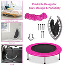 38" Rebounder Trampoline with Padding and Springs for Adults and Kids-Pink