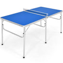 60 Inches Portable Tennis Ping Pong Folding Table with Accessories-Blue