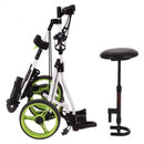 Foldable 3 Wheels Push Pull Golf Trolley with Scoreboard Bag