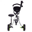 Foldable 3 Wheels Push Pull Golf Trolley with Scoreboard Bag