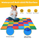 58'' Toddler Foam Play Mat Baby Folding Activity Floor Mat for Home and Daycare School-Multicolor