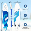 10 ft Inflatable Stand Up Paddle Board 6Inch Thick with Backpack Leash Aluminum Paddle
