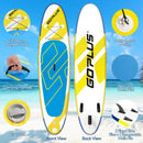 10 ft Inflatable Stand Up Paddle Board 6" Thick with Backpack Leash Aluminum Paddle