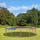 10FT Waterproof Safety Trampoline  Bounce Frame Spring Cover-Multicolor