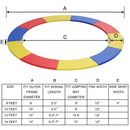 12FT Trampoline Replacement Safety Pad Bounce Frame-Multicolor