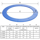 12FT Trampoline Replacement Safety Pad Bounce Frame-Blue
