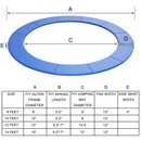 14 Feet Safety Round Spring Pad Replacement Cover -Blue