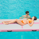 Air Track Inflatable Gymnastics Tumbling Mat with Pump-Pink