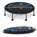 47" Folding Trampoline Fitness Exercise Rebound with Safety Pad Kids and Adults-Blue