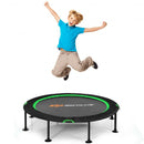 47" Folding Trampoline Fitness Exercise Rebound with Safety Pad Kids and Adults-Green
