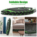 47" Folding Trampoline Fitness Exercise Rebound with Safety Pad Kids and Adults-Green