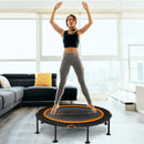 47" Folding Trampoline Fitness Exercise Rebound with Safety Pad Kids and Adults-Orange