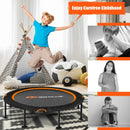 47" Folding Trampoline Fitness Exercise Rebound with Safety Pad Kids and Adults-Orange