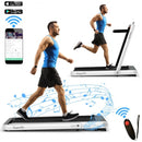 4.75HP 2 In 1 Folding Treadmill with Remote APP Control-White