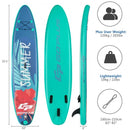 10 Feet Inflatable Stand Up Paddle Board with Backpack Leash Aluminum Paddle-M