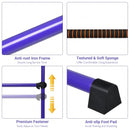 4 Ft Portable Freestanding Stable Construction Pilates Ballet Barre with Double Dance Bar-Purple