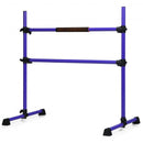4 Ft Portable Freestanding Stable Construction Pilates Ballet Barre with Double Dance Bar-Purple