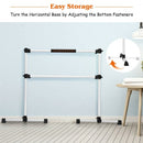 4 Ft Portable Freestanding Stable Construction Pilates Ballet Barre with Double Dance Bar-Silver Gray