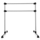 4 Feet Portable Double Freestanding Barre Dancing Stretching-Silver