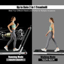 2-in-1 Folding Treadmill with Remote Control and LED Display-Silver