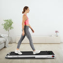2-in-1 Folding Treadmill with Remote Control and LED Display-Silver