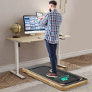 2 in 1 Folding Treadmill with Bluetooth Speaker Remote Control-Yellow