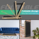 2 in 1 Folding Treadmill with Bluetooth Speaker Remote Control-Yellow