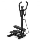Twist Stair Stepper Machine with Handlebar and Monitor