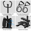 Twist Stair Stepper Machine with Handlebar and Monitor