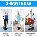 Twist Stair Stepper Machine with Handlebar and Monitor