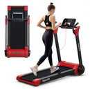 2.25 HP Electric Motorized Folding Running Treadmill Machine with LED Display-Red