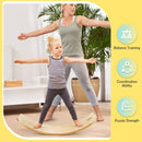 15.5 Inch Wooden Wobble Toy Balance Board-Natural