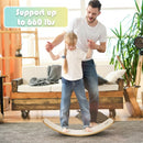 12 Inch Wooden Wobble Toy Balance Board-Natural