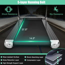 Folding Electric Compact Walking Treadmill with APP Control Speaker-Silver